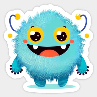 Cute Happy Monster for Boys and Girls Sticker